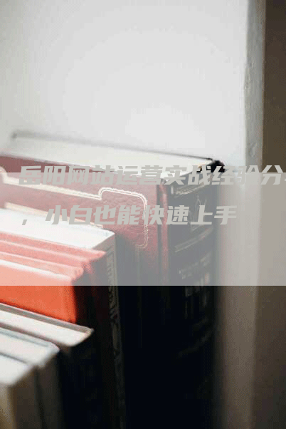 岳阳网站运营实战经验分享，小白也能快速上手