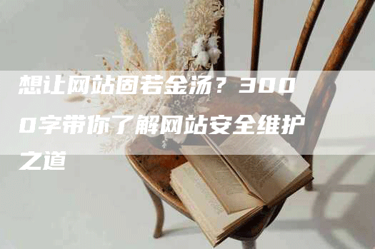 想让网站固若金汤？3000字带你了解网站安全维护之道