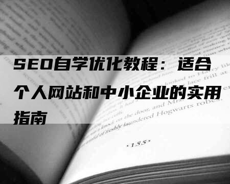 SEO自学优化教程：适合个人网站和中小企业的实用指南