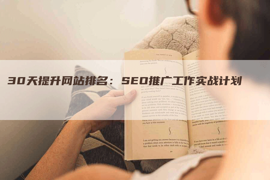 30天提升网站排名：SEO推广工作实战计划